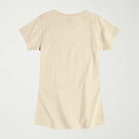 Little & Big Kid Girls Crew Neck Short Sleeve Regular Fit Snoopy Graphic T-Shirt