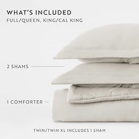 Casual Comfort Textured Cloud Gauze Down Lightweight Comforter Set