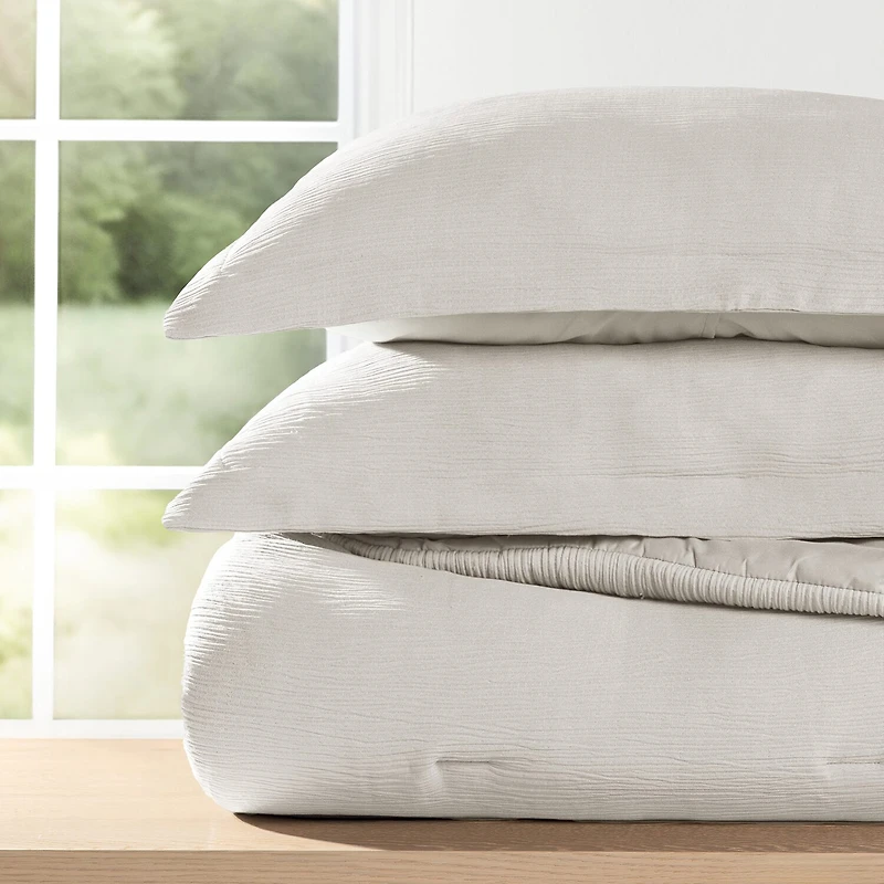 Casual Comfort Textured Cloud Gauze Down Lightweight Comforter Set
