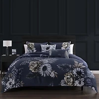 Bebejan Forget Me Not 100% Cotton Sateen 5 Piece Reversible Comforter Set
