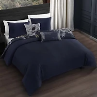 Bebejan Forget Me Not 100% Cotton Sateen 5 Piece Reversible Comforter Set