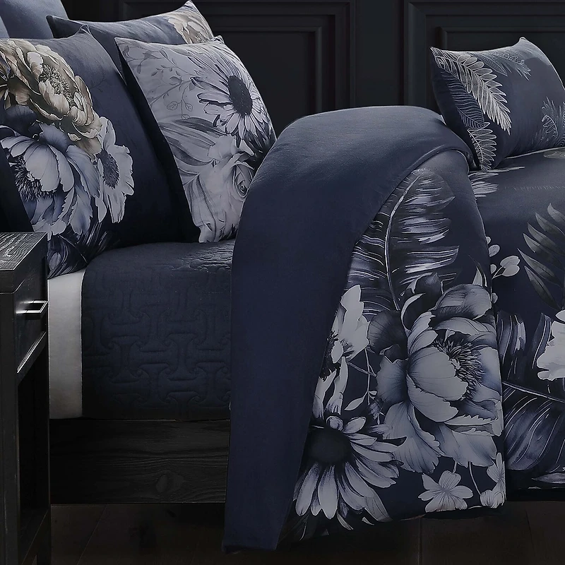 Bebejan Forget Me Not 100% Cotton Sateen 5 Piece Reversible Comforter Set