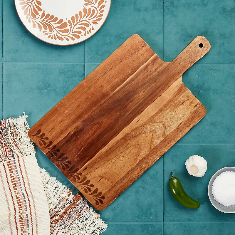 Jenny Martinez 10 inch Rectangle Wood Serve Board