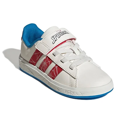 adidas Cloudfoam Grand Court El Little Kid Boys Spiderman Sneakers