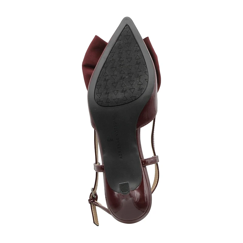 Adrienne Vittadini Grosgrain Bow Detail Womens Pointed Closed Toe Kitten Heel Pumps