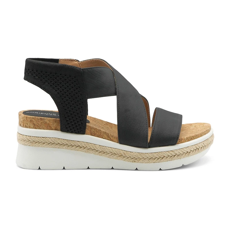 Adrienne Vittadini Womens Carri Wedge Sandals
