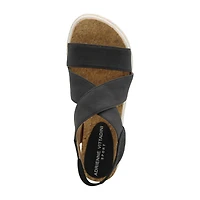 Adrienne Vittadini Womens Carri Wedge Sandals