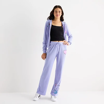 Womens Juniors Straight Mid Rise Hello Kitty Pull-On Pant