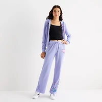 Womens Juniors Straight Mid Rise Hello Kitty Pull-On Pant