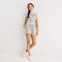 Womens Juniors Crew Neck Short Sleeve Regular Fit Hello Kitty Graphic T-Shirt