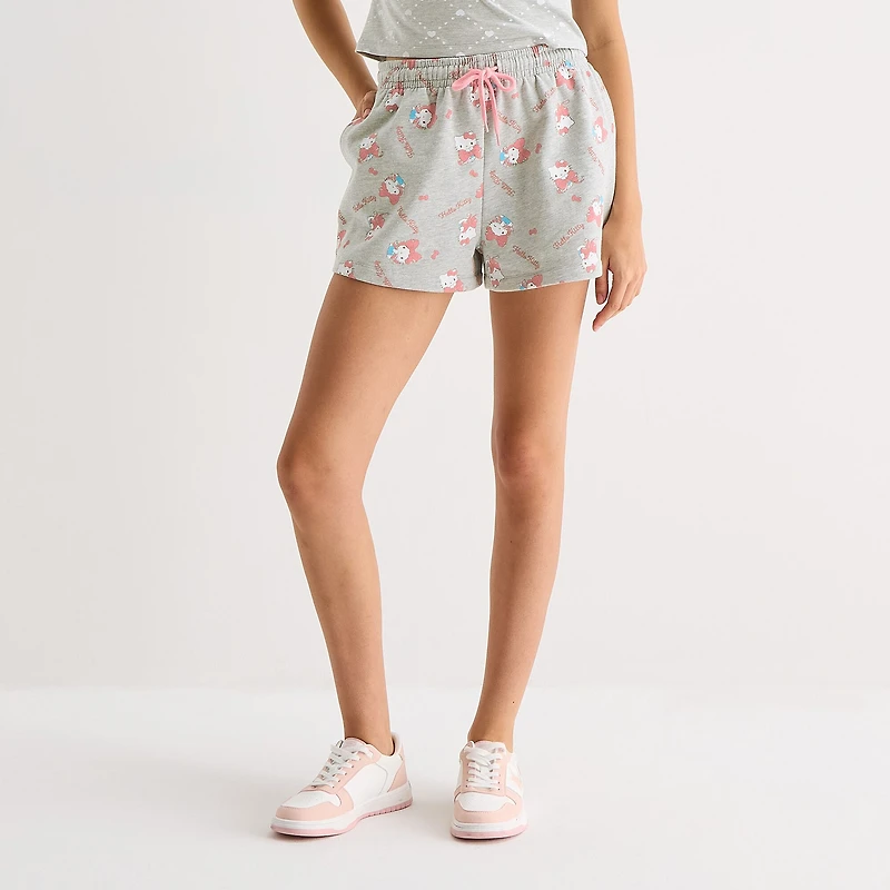 Womens Mid Rise Juniors Hello Kitty Pull-On Short