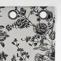 Sun Zero Percy Merina Print Grommet Top Energy Saving 100% Blackout Single Curtain Panel