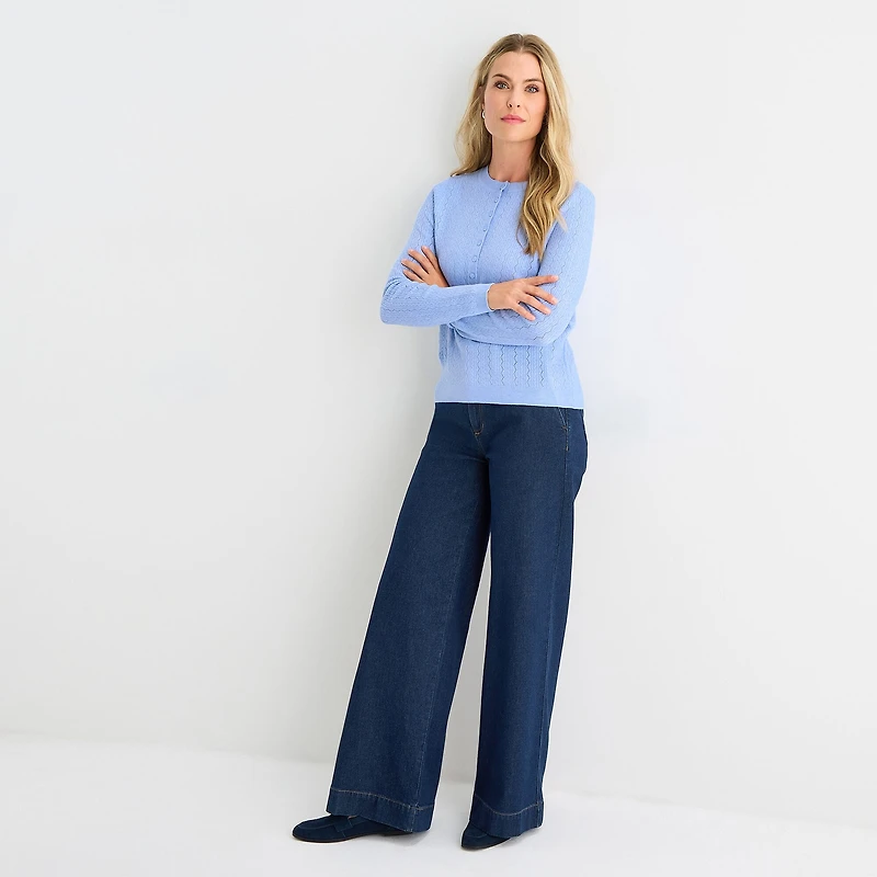 Liz Claiborne Womens Long Sleeve Regular Fit Henley Shirt