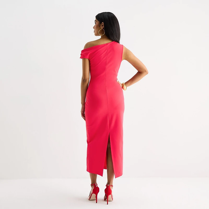Bold Elements Womens Short Sleeve Midi Bodycon Dress