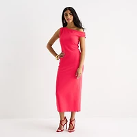Bold Elements Womens Short Sleeve Midi Bodycon Dress