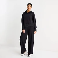 Xersion Scuba Luxe Womens Hooded Half Zip Pullover