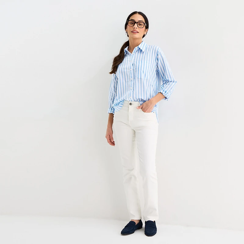 St. John's Bay Womens Long Sleeve Regular Fit Button-Down Shirt