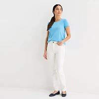 St. John's Bay Womens Easy-on + Easy-off Crew Neck Short Sleeve Adaptive T-Shirt