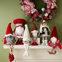 North Pole Trading Co. Medium Sitter Candy Cane Christmas Gnome