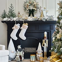 North Pole Trading Co. 10in Drum Christmas Tabletop Decor