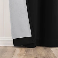 Sun Zero Glynn Magnetic Closure Grommet Top 100% Blackout Set of 2 Curtain Panel
