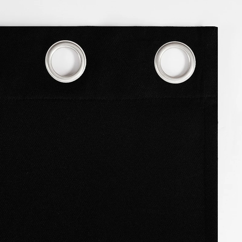 Sun Zero Glynn Magnetic Closure Grommet Top 100% Blackout Set of 2 Curtain Panel