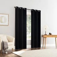 Sun Zero Glynn Magnetic Closure Grommet Top 100% Blackout Set of 2 Curtain Panel