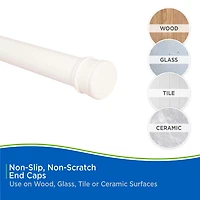 Kenney Twist & Fit No Tools 42-72 Adjustable Spring Tension Shower Curtain Rod