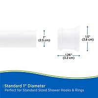 Kenney Twist & Fit No Tools 24-40 IN Adjustable Tension Stall Shower Curtain Rod