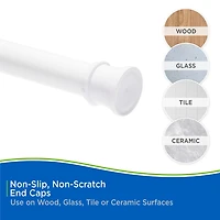 Kenney Twist & Fit No Tools 24-40 IN Adjustable Tension Stall Shower Curtain Rod