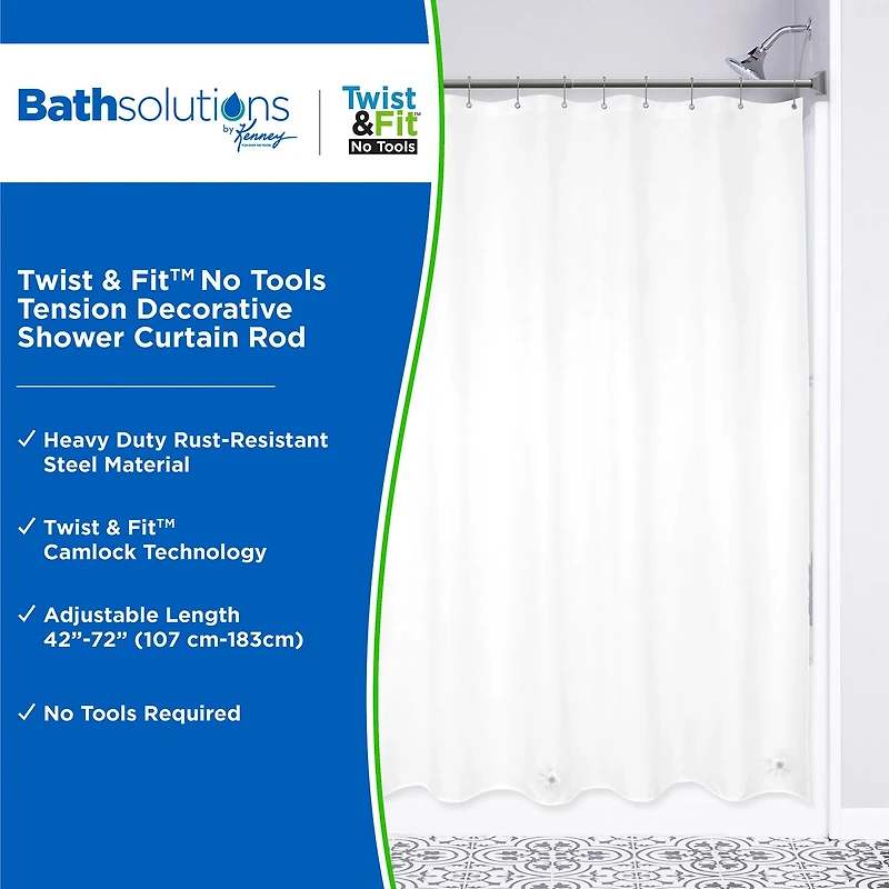 Kenney Adjustable Shower Curtain Rod