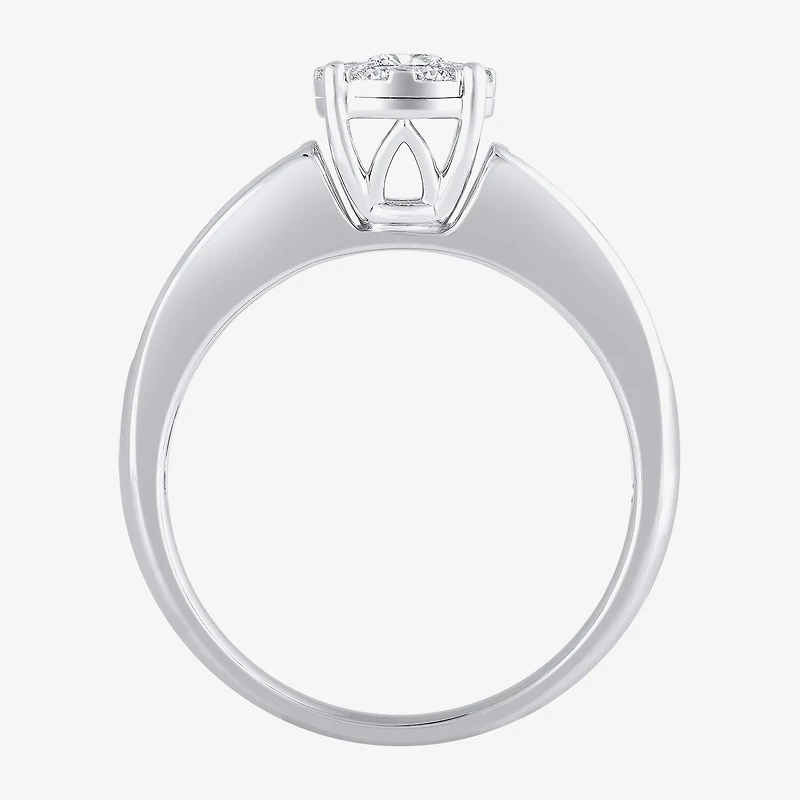 Round 1 CT.T.W. Natural Diamond Side Stone Bridal Set 10K or 14K Gold