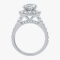 Signature By Modern Bride (G / Si1-Si2) Womens 5 CT. T.W. Lab Grown White Diamond 14K Gold Oval Side Stone Halo Bridal Set