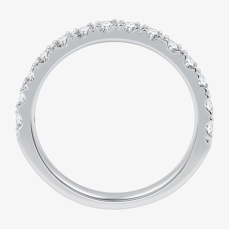Signature By Modern Bride (G / Si1-Si2) Womens 5 CT. T.W. Lab Grown White Diamond 14K Gold Oval Side Stone Halo Bridal Set