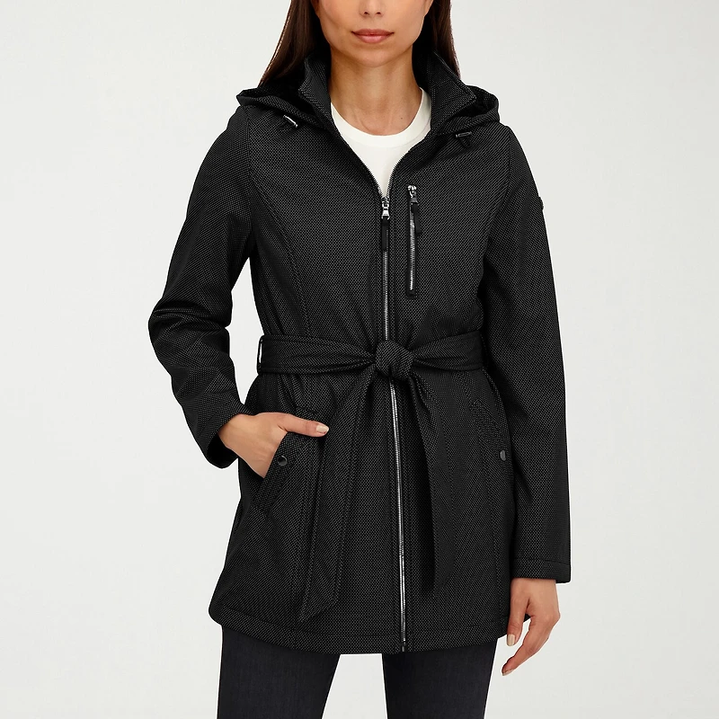 Hfx Womens Faux Fur Water Resistant Midweight Softshell Jacket