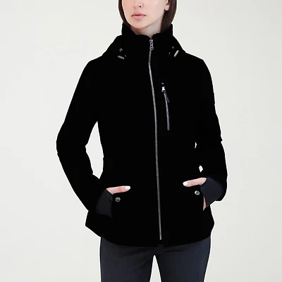 Hfx Womens Faux Fur Water Resistant Midweight Softshell Jacket