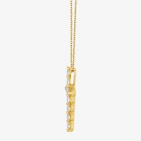 Cross (F, Si2) Womens 1 CT. T.W. Lab Grown White Diamond 14K Gold Over Silver 18 Inch Pendant Necklace
