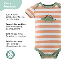 The Peanutshell Baby Boys Round Neck Short Sleeve 4-pc. Bodysuit
