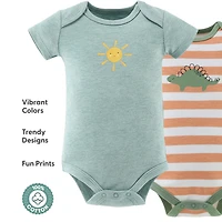 The Peanutshell Baby Boys Round Neck Short Sleeve 4-pc. Bodysuit