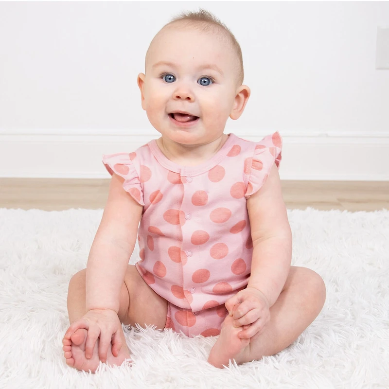 The Peanutshell Baby Girls Sleeveless Floral 2-pc. Romper