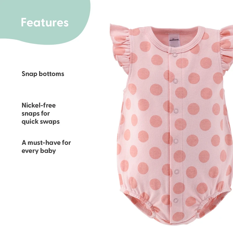 The Peanutshell Baby Girls Sleeveless Floral 2-pc. Romper