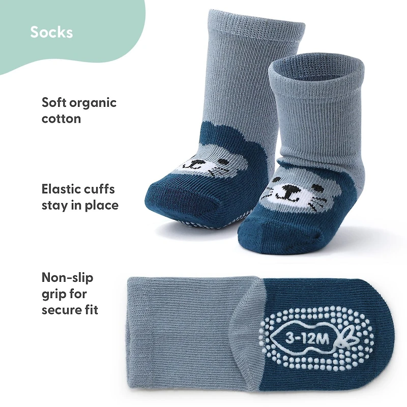 The Peanutshell Baby Boys 12 Pair Crew Socks