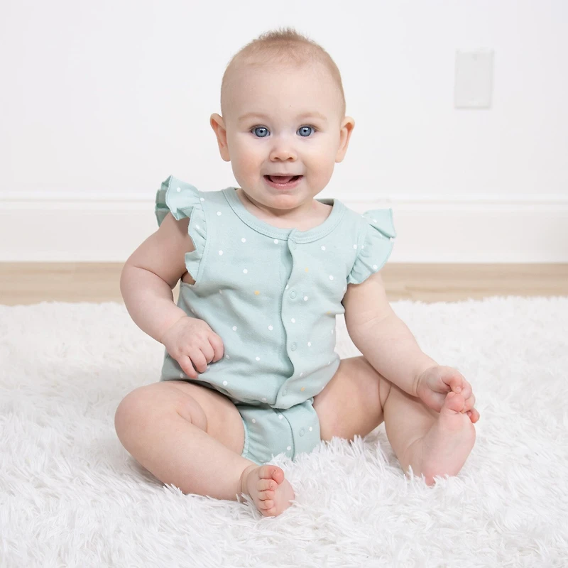 The Peanutshell Baby Girls Sleeveless Floral 2-pc. Romper