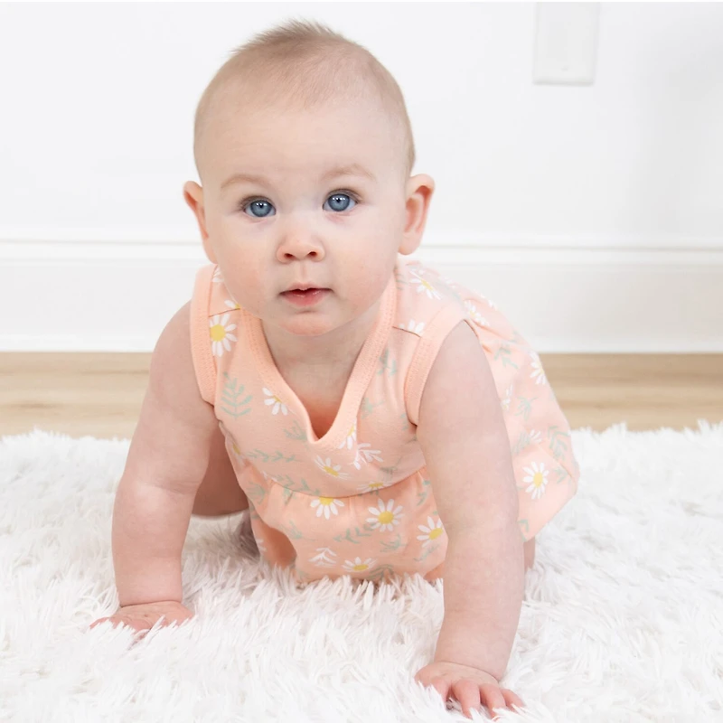 The Peanutshell Baby Girls Sleeveless Floral 2-pc. Romper