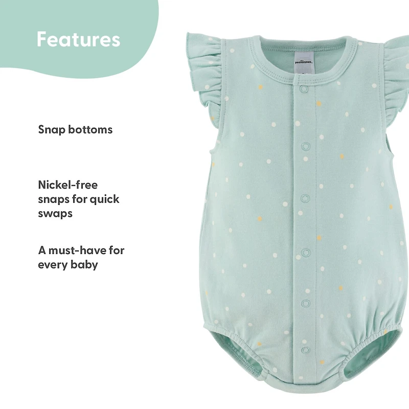 The Peanutshell Baby Girls Sleeveless Floral 2-pc. Romper