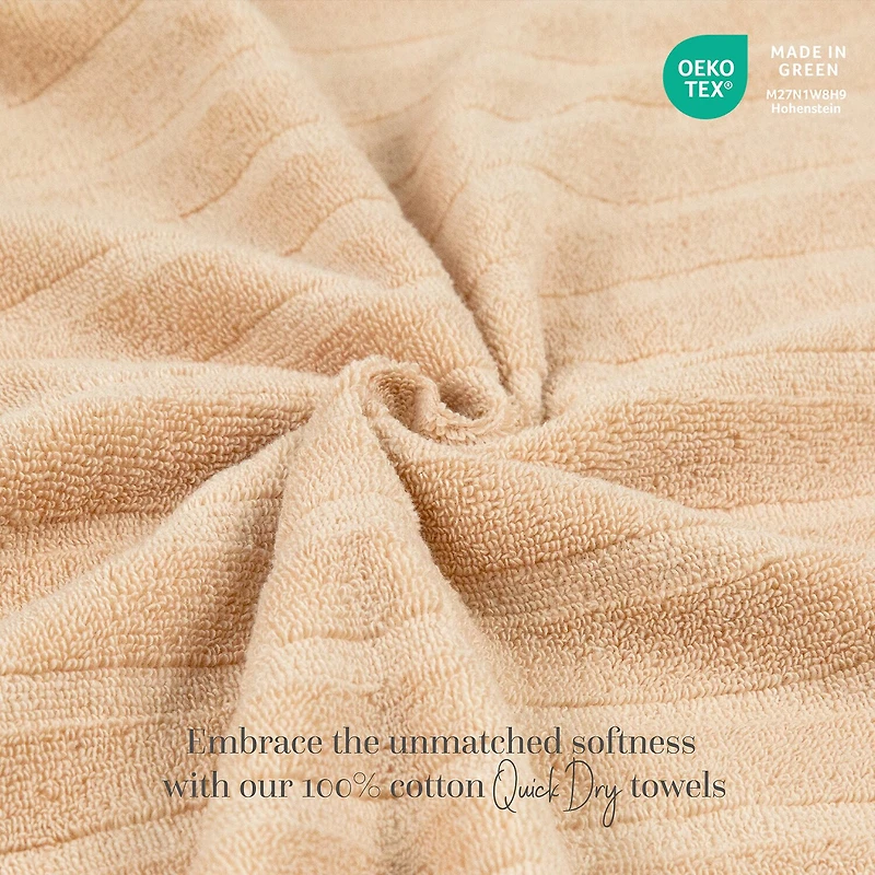 Trident 100% Cotton Soft And Absorbent 4-pc. Quick Dry Bath Towel