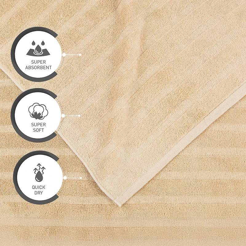 Trident 100% Cotton Soft And Absorbent 4-pc. Quick Dry Bath Towel