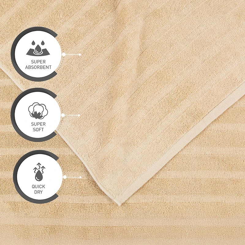 Trident 100% Cotton Soft And Absorbent 6-pc. Quick Dry Bath Towel Set