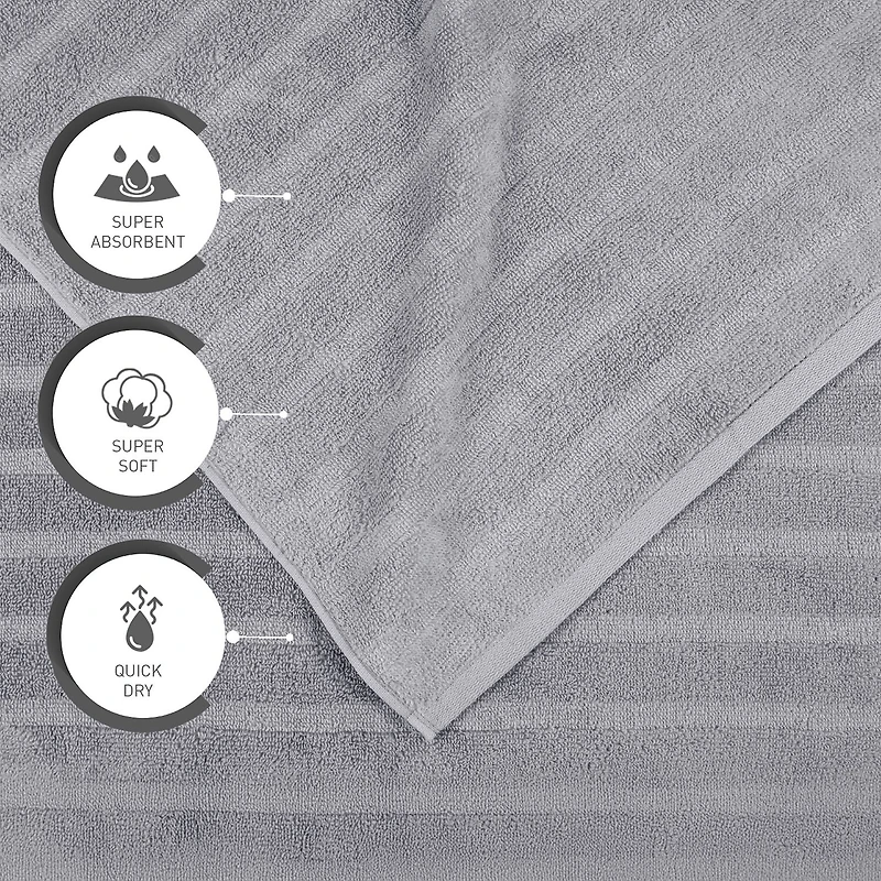 Trident 100% Cotton Soft And Absorbent 6-pc. Quick Dry Bath Towel Set