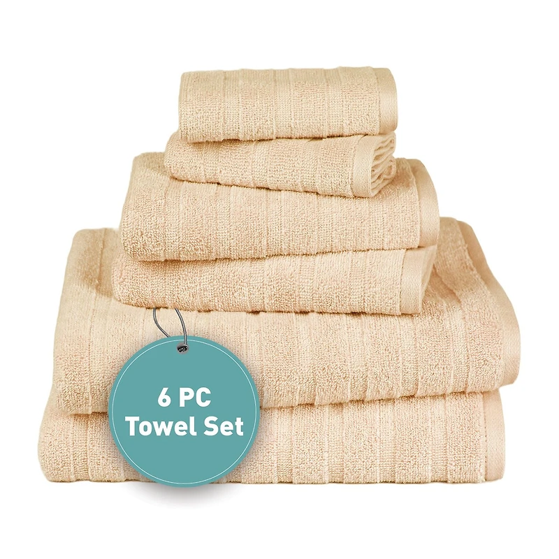 Trident 100% Cotton Soft And Absorbent 6-pc. Quick Dry Bath Towel Set